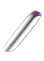 stymulator rechargeable powerful bullet vibrator usb 20 functions   silver