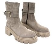 INUOVO Botki Damskie Trapery Beżowe Rozmiar 40