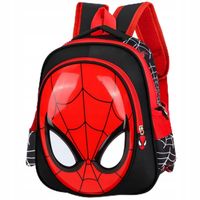 Plecak szkolny dla dziecka dzieci przedszkolaka Spider, Czarny/Czerwony