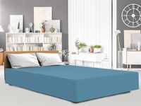 Prześcieradło z gumką 180x200 GRUBY JERSEY kolor niebieski wysokie 25cm