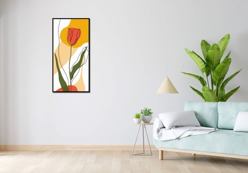 Plakat 50x100cm Przerysowany Tulipan na Arena.pl