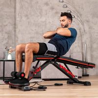 Ławka treningowa z ekspanderami regulowana hopsport 250 kg składana skośna