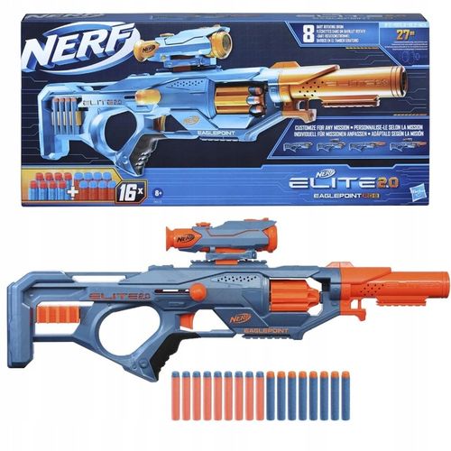 ZESTAW SNAJPERKA NERF ELITE EAGLEPOINT DODATKI CELE OPASKA STRZAŁKI na Arena.pl