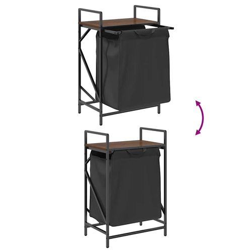 Kosz na pranie 1 komora z półką, brązowy dąb na Arena.pl