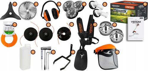 KOSA SPALINOWA VENOM PODKASZARKA SILNIK 3xGŁOWICA 2xTARCZA OLEJ 20W1 na Arena.pl