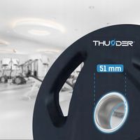 Obciążenie 15kg olimpijskie 51mm do ćwiczeń sztang solidne gumowe Thunder