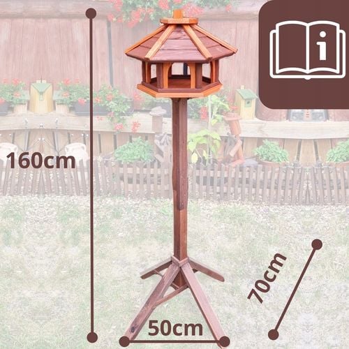 KARMNIK DLA PTAKÓW DUŻY DREWNIANY STOJĄCY DOMEK na Arena.pl