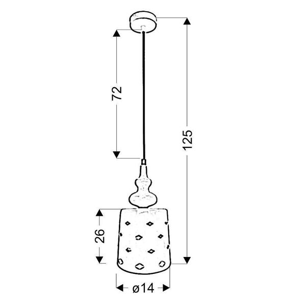 Hamp zwis 15/26 1x60W E27 biały zdjęcie 15
