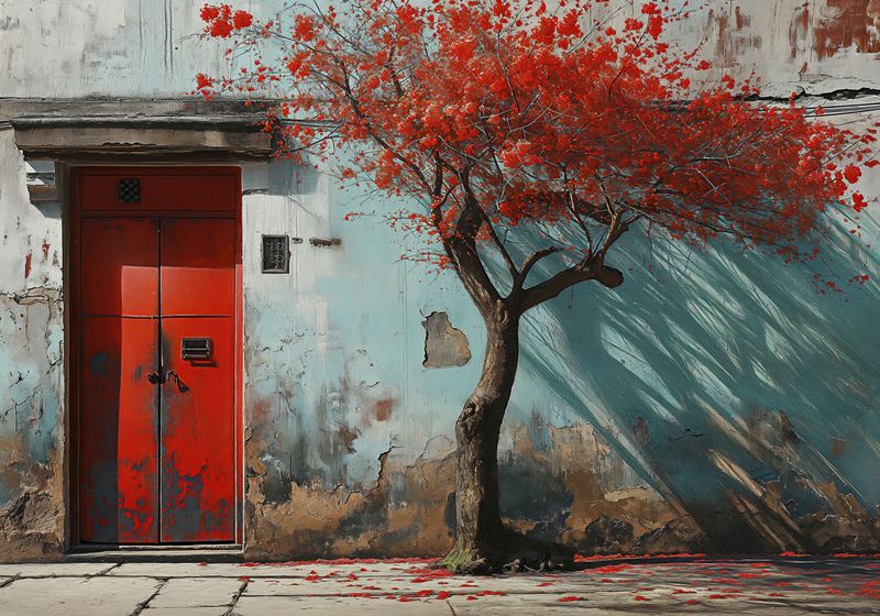 Plakat 100x70cm Widok Na Dawne zdjęcie 1