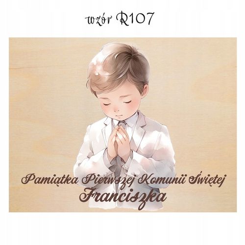 Pamiątka Pierwszej Komunii Świętej Pudełko różaniec na Arena.pl