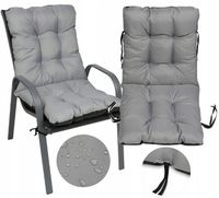 Poduszka na krzesło ogrodowe leżak 96x48x7 szara