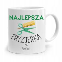 Kubek Dla Fryzjera Barbera Najlepsza Fryzjerka Z Nadrukiem Ze Zdjęciem