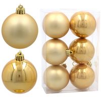 BOMBKI CHOINKOWE ZŁOTE ZAWIESZKI NA CHOINKĘ OZDOBY DO STROIKA 6 sztuk