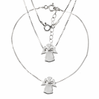 SREBRNY KOMPLET CELEBRYTKI ANIOŁKI PRÓBA SREBRA 925 GRAWER GRATIS