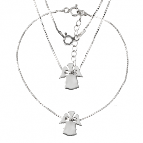 SREBRNY KOMPLET CELEBRYTKI ANIOŁKI PRÓBA SREBRA 925 GRAWER GRATIS zdjęcie 1