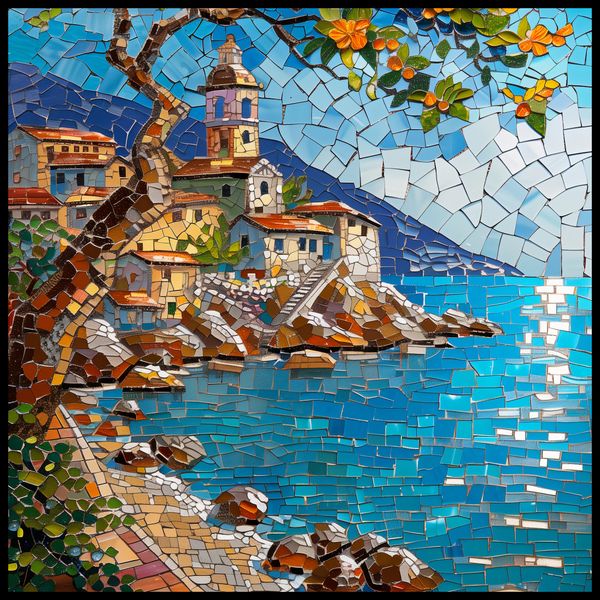 Plakat 70x70cm Mozaikowa Układanka zdjęcie 2