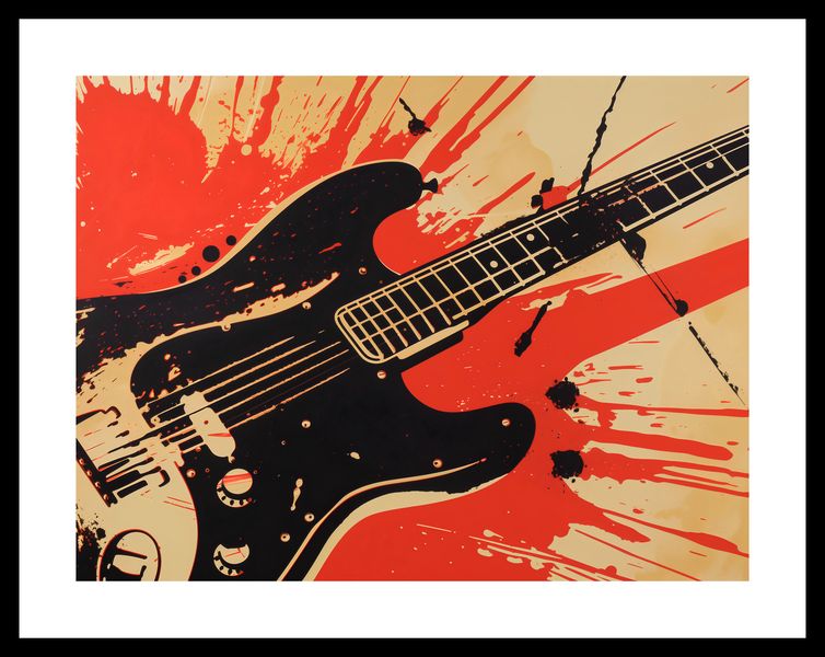 Plakat 40x30cm Gitara Elektryczna zdjęcie 3