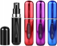 MINI ROZPYLACZE PERFUM ATOMIZERY PODRÓŻNE 5ML 4 SZTUKI ALUMINIUM WYSOKA