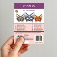 Maska Kota na Twarz MAALEO do Malowania DIY 6x Maski Futerko Filc Therian