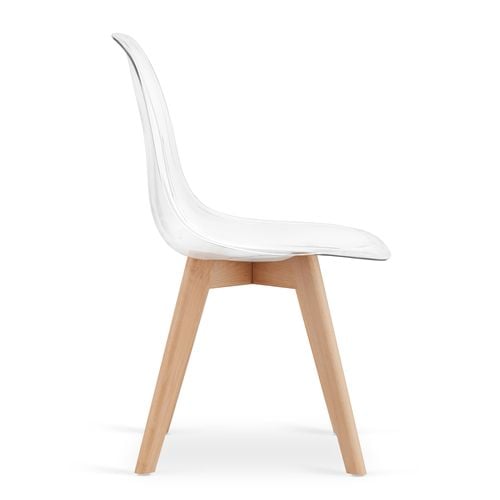 Krzesło KITO przezroczyste / nogi naturalne x 4 na Arena.pl