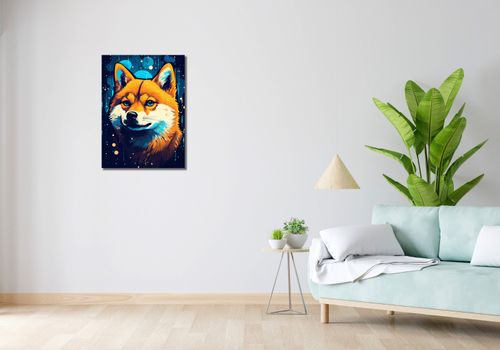 Obraz 50x70cm Lisek w Kosmosie na Arena.pl