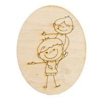 Ozd. drewniana owal bracia ECODECO