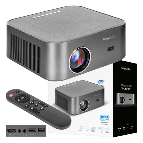 Projektor LED Full HD Android WiFi Bluetooth USB HDMI do 200 cali rzutnik na Arena.pl