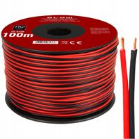 KABEL AUDIO PRZEWÓD GŁOŚNIKOWY DWUŻYŁOWY DO TAŚM LED HQ 2x0,50mm 100m