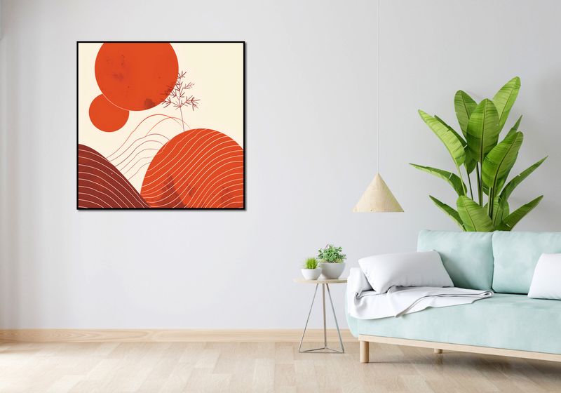 Plakat 100x100cm Ciepło Czerwieni zdjęcie 4