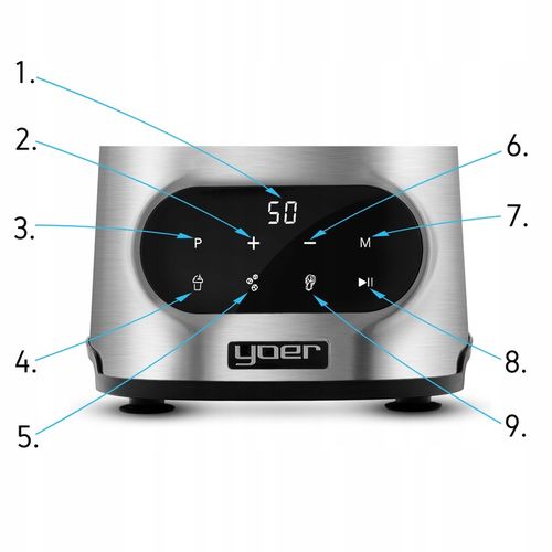 Blender kielichowy Wyciskarka do soków Yoer 2200W 2,4L INOX +TURBO na Arena.pl