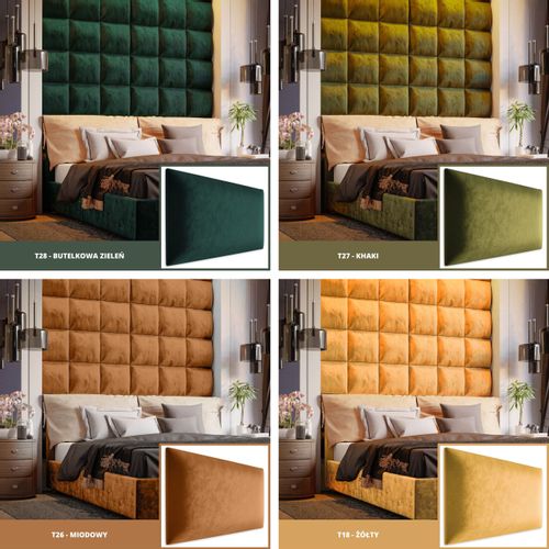 PANEL ŚCIENNY TAPICEROWANY KHAKI WEZGŁOWIE 3D 40cm x 40cm na Arena.pl