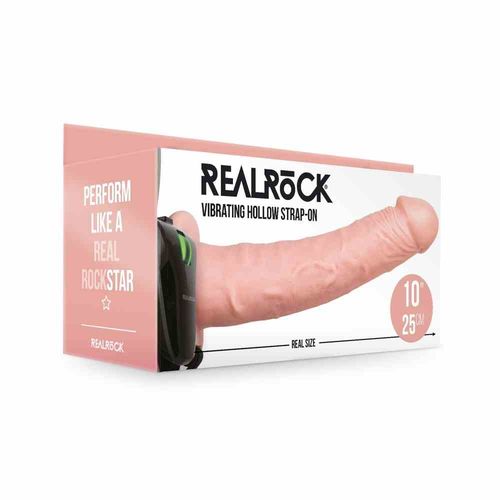 Dildo Strap-On Puste Wibrujące 24 Cm Kremowy na Arena.pl