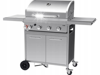 GRILL GAZOWY OGRODOWY 4+1 LUND 16KW PALNIK BOCZNY ŻELIWNY RUSZT + POKROWIEC