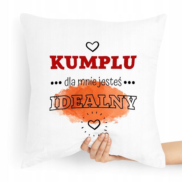 Poduszka Dla Przyjaciela Kumplu Jesteś Idealny Z Nadrukiem Ze Zdjęciem zdjęcie 1