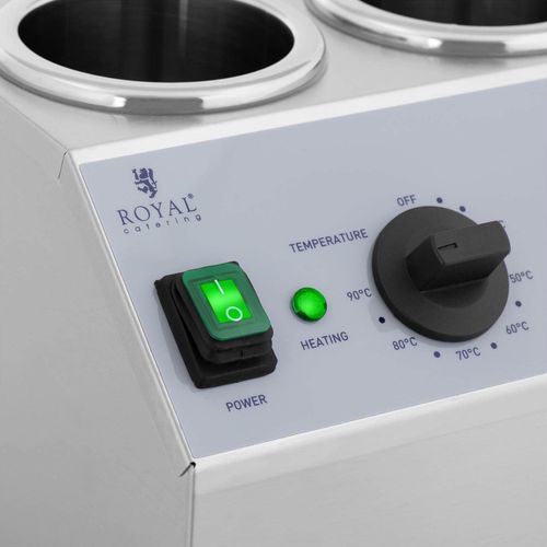 Podgrzewacz do butelek sosów na ciepło podwójny 2 strefy podgrzewania 2x1 l na Arena.pl