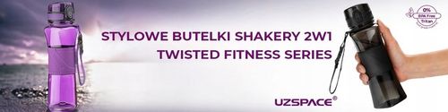 BUTELKA NA WODĘ SPORTOWA 550ML SHAKER DO BIAŁKA DO ODŻYWEK TRITAN FIOLETOWY na Arena.pl