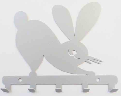 Metalowy wieszak ścienny na ręczniki ubrania klucze loft KRÓLIK czarny na Arena.pl