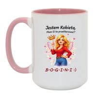 Duży Biało-Różowy 450 ml