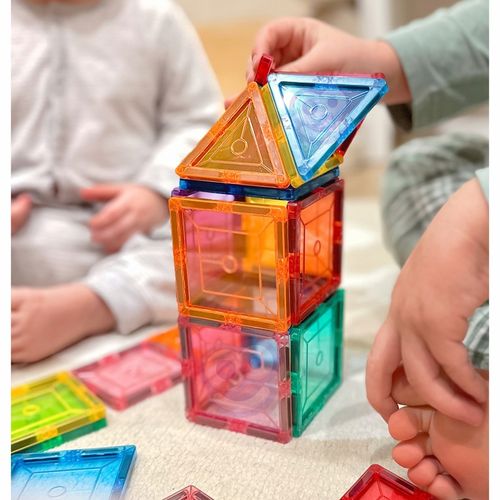 MAGNETYCZNE KLOCKI KONSTRUKCYJNE EDUKACYJNE UKŁADANKA 3D MONTESSORI WOOPIE na Arena.pl
