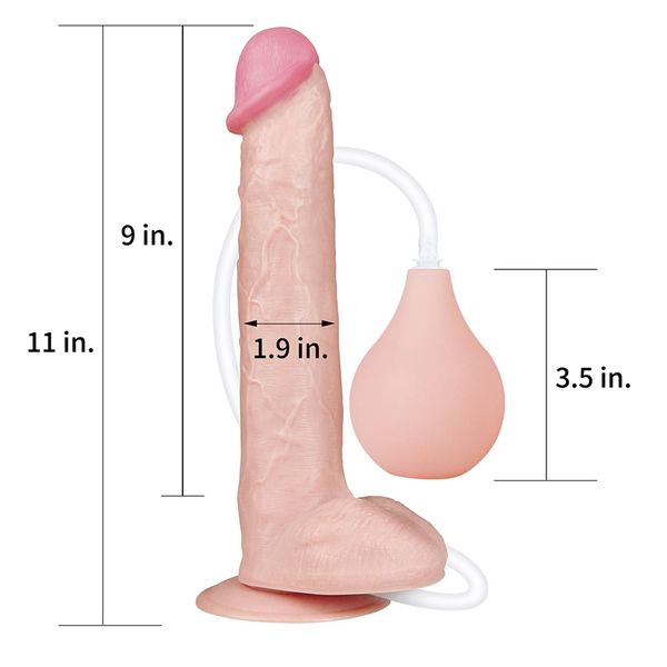 Dildo Realistyczne Z Przyssawką I Wytryskiem Penis zdjęcie 2