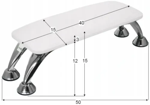 Podkładka Podpórka pod dłoń manicure gąbka biała na Arena.pl