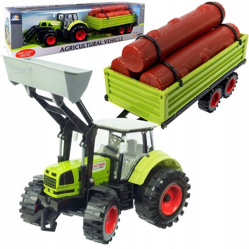 Duży Traktor z Przyczepą Ciągnik NAPĘD Ruchome elementy Otwierane drzwi na Arena.pl