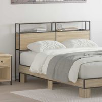 Zagłówek do przechowywania z półką dąb sonoma 140 cm