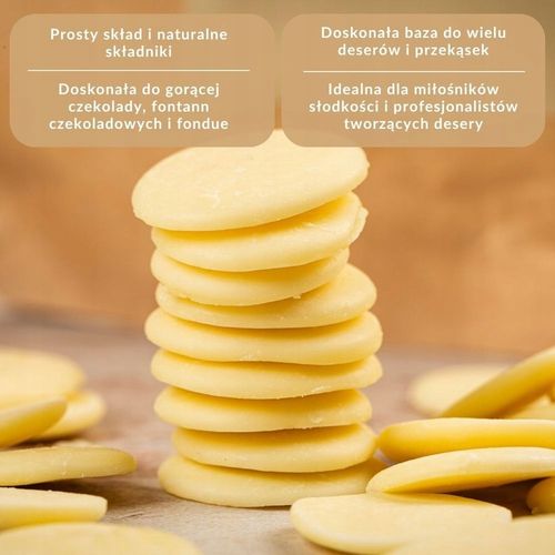 Czekolada BIAŁA 1000g do fontann fondue DESEO BIAŁA CZEKOLADA 1KG na Arena.pl