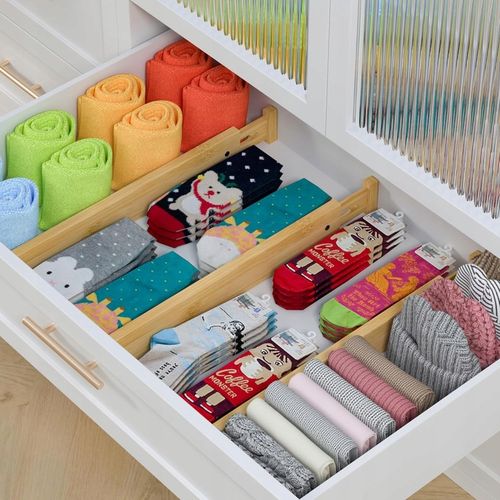 4x BAMBUSOWY ORGANIZER DO SZUFLADY SEPARATOR PRZEGRÓDKA ROZSZERZANY na Arena.pl