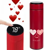 TERMOS KUBEK TERMICZNY LED WYŚWIETLACZ GRAWER PREZENT WALENTYNKI URODZINY D
