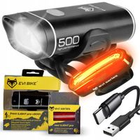 Lampka rowerowa mocna światło PRZÓD TYŁ na kierownice iLIGHT USB