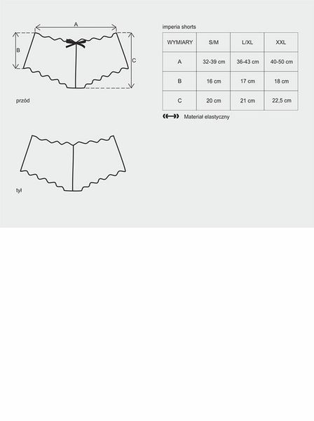 Koronkowe Erotyczne Sex Szorty Idillia L/Xl zdjęcie 3