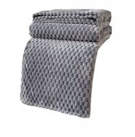 GRUBY CIEPŁY MIĘKKI KOC WYTŁACZANY 200x220cm PLED NARZUTA WZORY KOLORY