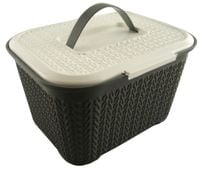 POJEMNIK PLASTIKOWY Z UCHWYTEM RĄCZKĄ 4 L PUDEŁKO KUFEREK SZKATUŁKA